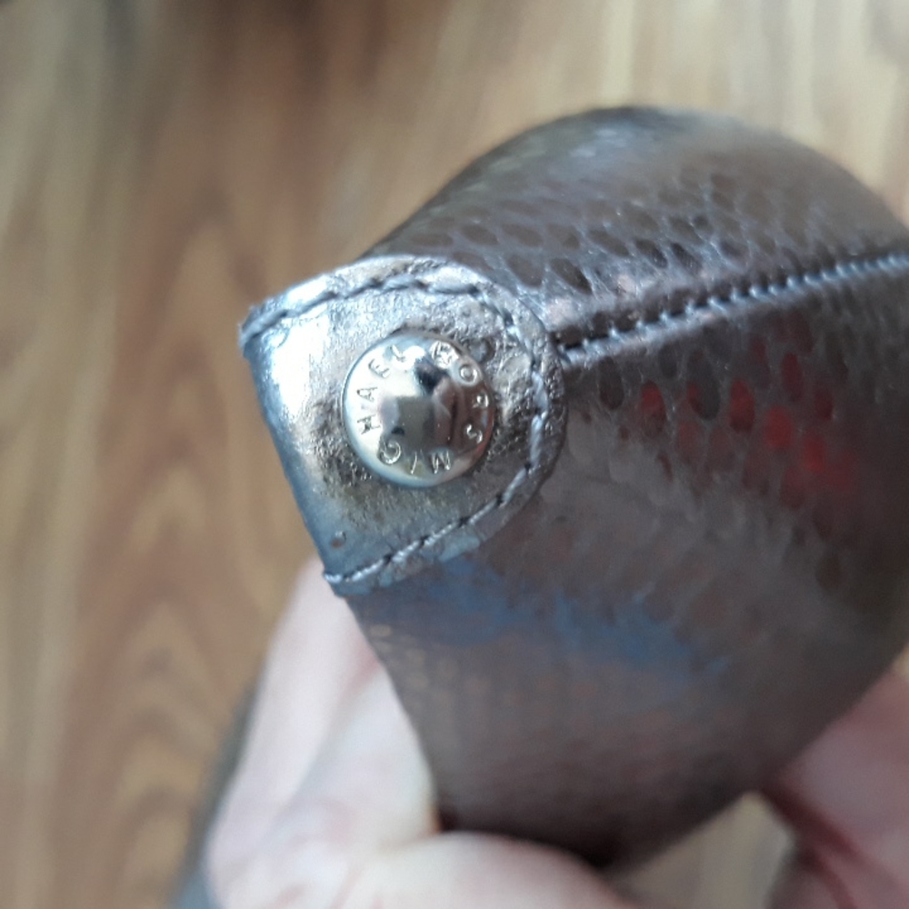 Michael Kors Silver Leather Python Print Heels. N… - image 6